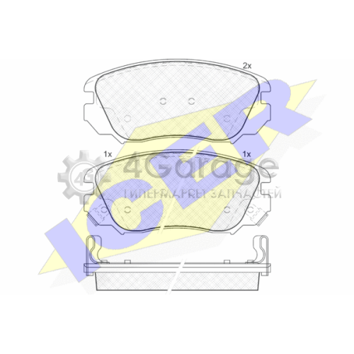 ICER 181914 Комплект тормозных колодок дисковый тормоз