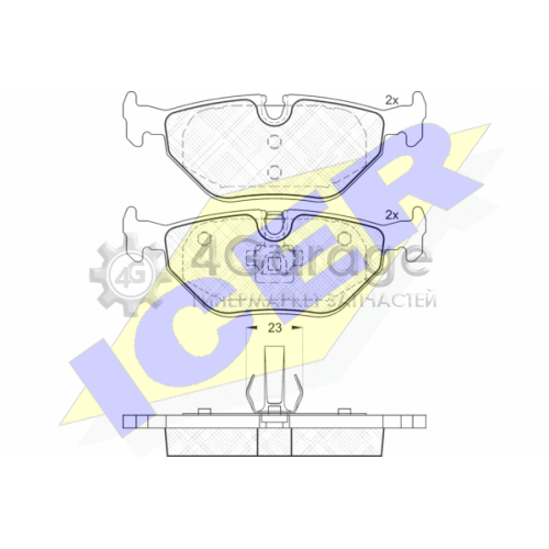 ICER 181707 Комплект тормозных колодок дисковый тормоз