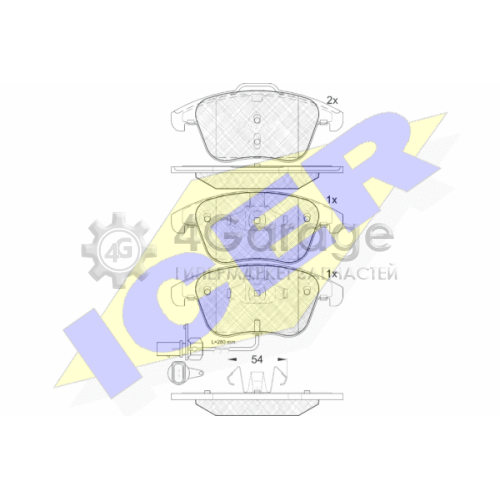 ICER 181864 Комплект тормозных колодок дисковый тормоз