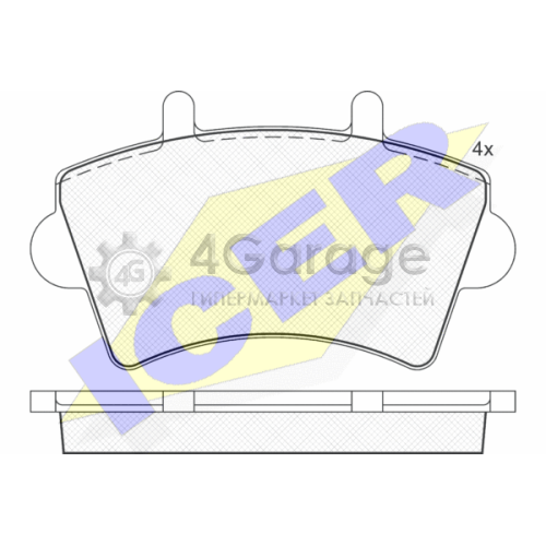 ICER 141442 Комплект тормозных колодок дисковый тормоз