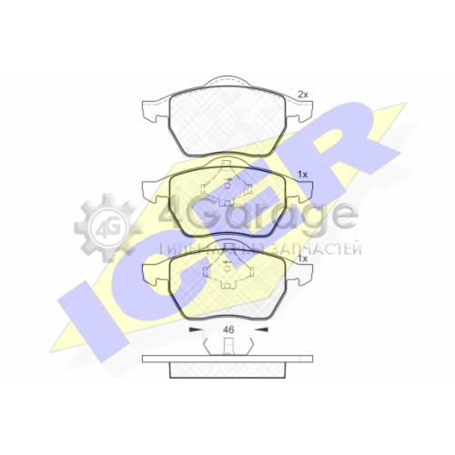 ICER 181138 Комплект тормозных колодок дисковый тормоз