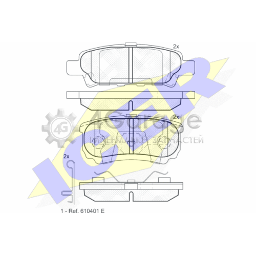 ICER 181746 Комплект тормозных колодок дисковый тормоз