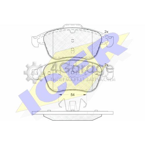 ICER 181918 Комплект тормозных колодок дисковый тормоз