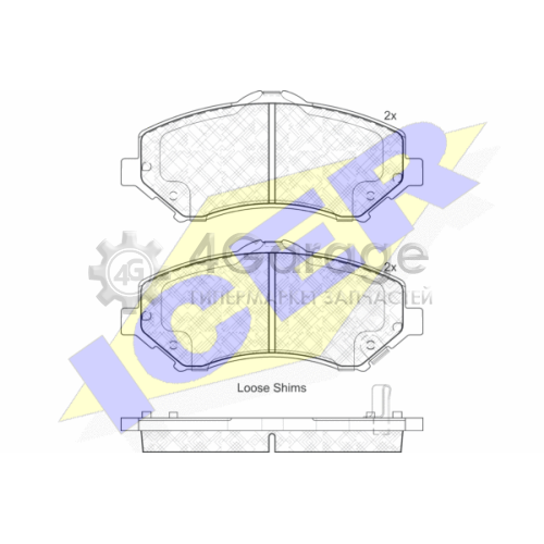 ICER 181908 Комплект тормозных колодок дисковый тормоз