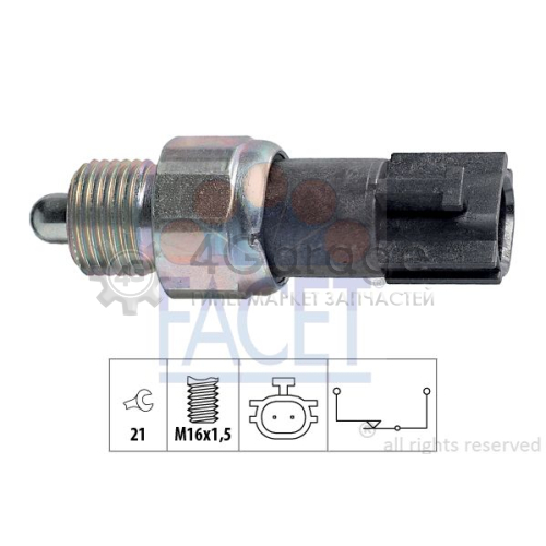 FACET 76232 Выключатель фара заднего хода Made in Italy OE Equivalent