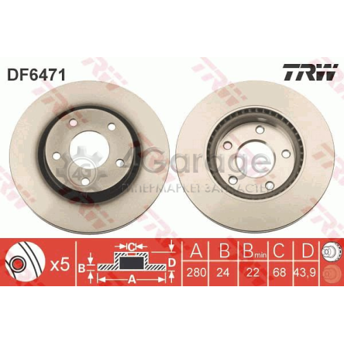 Тормозной диск TRW DF6471 в Москве