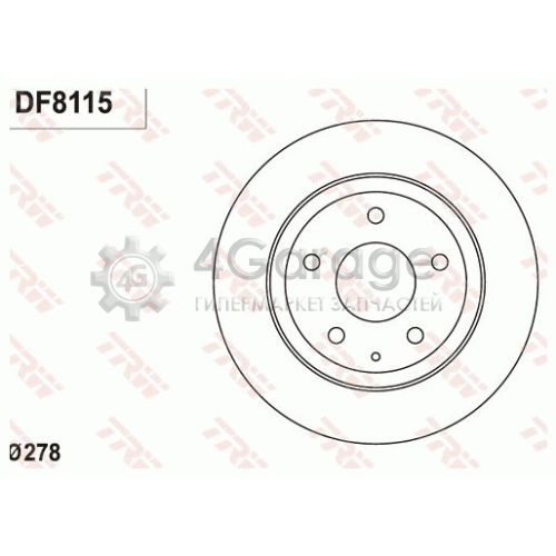 TRW DF8115 Тормозной диск