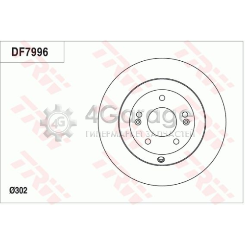 TRW DF7996 Тормозной диск