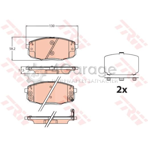 TRW GDB2192 Колодки передние HYUNDAI CRETA GDB2192