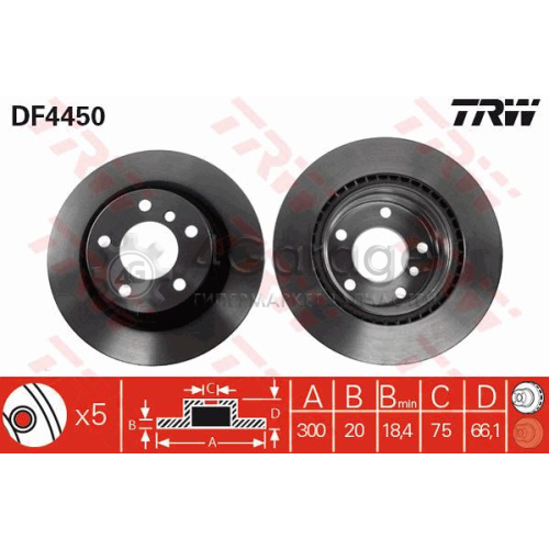 TRW DF4450 Тормозной диск