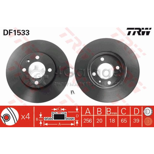 TRW DF1533 Тормозной диск