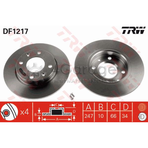 Тормозной диск TRW DF1217 в Москве