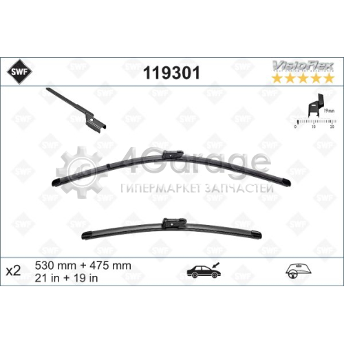 Щетка стеклоочистителя ORIGINAL VISIOFLEX SET SWF 119301 в Москве