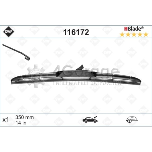 SWF 116172 Щетка стеклоочистителя DAS ORIGINAL HBLADE в Красноярске