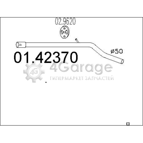 MTS 0142370 Труба выхлопного газа
