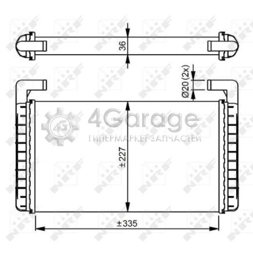 NRF 54299 Теплообменник отопление салона