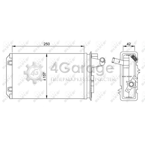 NRF 58637 Теплообменник отопление салона