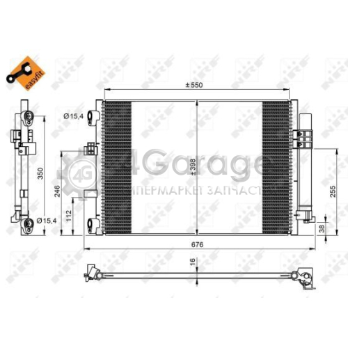 NRF 350210 Конденсатор кондиционер EASY FIT