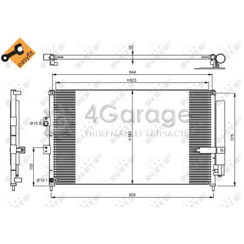 NRF 35865 Конденсатор кондиционер EASY FIT