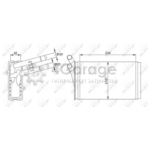 NRF 50524 Теплообменник отопление салона