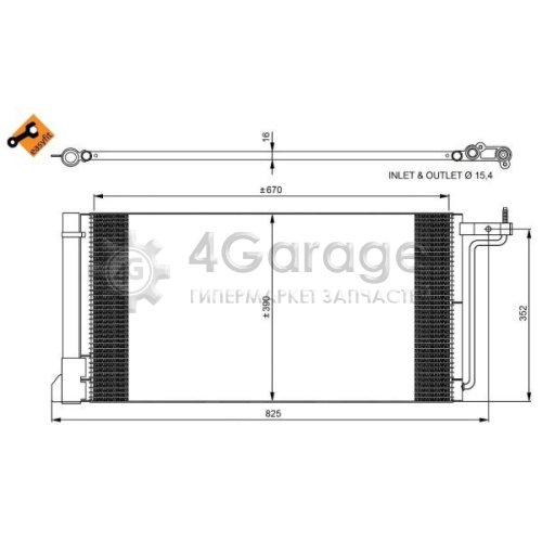 NRF 350051 Конденсатор кондиционер EASY FIT