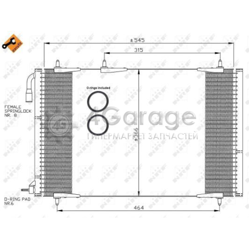 NRF 35836 Конденсатор кондиционер EASY FIT