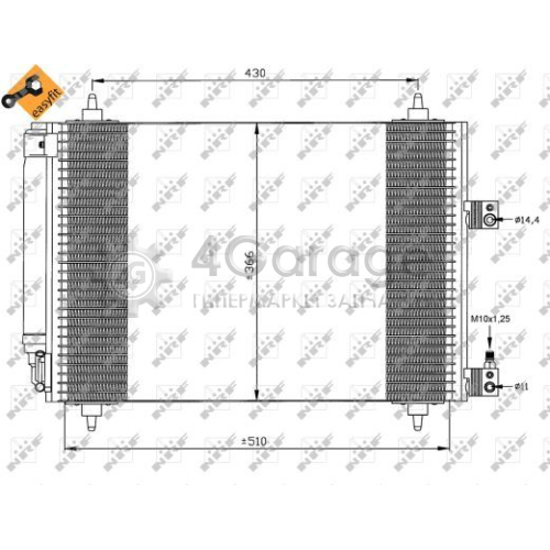 NRF 35443 Конденсатор кондиционер EASY FIT