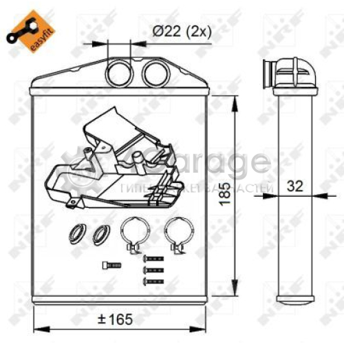 Теплообменник отопление салона EASY FIT NRF 54275 в Нижнем Новгороде