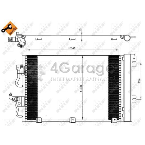 NRF 35555 Конденсатор кондиционер EASY FIT