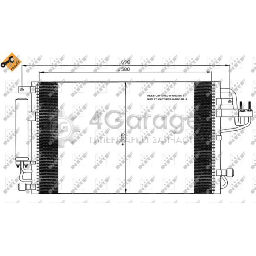 NRF 35600 Конденсатор кондиционер EASY FIT