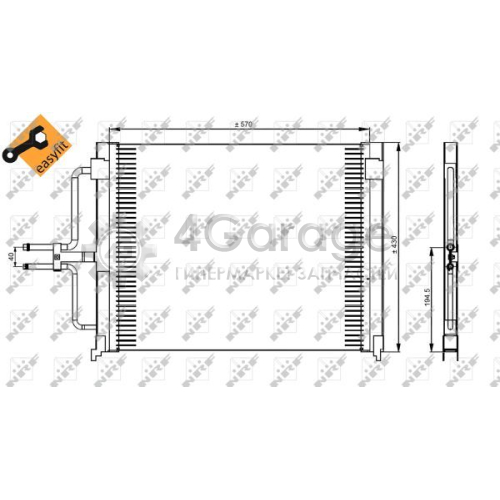 NRF 35162 Конденсатор кондиционер EASY FIT