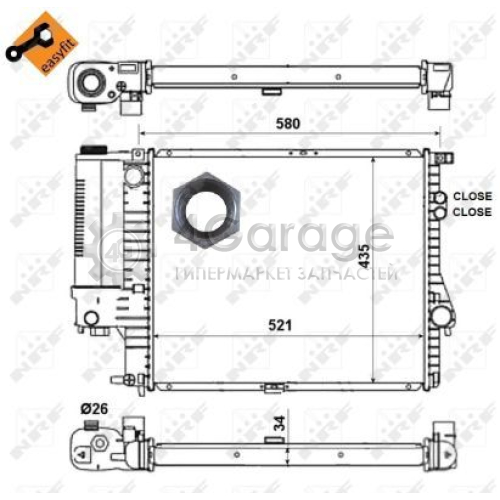 NRF 58247 Радиатор охлаждение двигателя EASY FIT