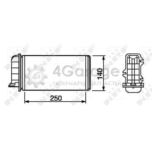 NRF 53219 Теплообменник отопление салона