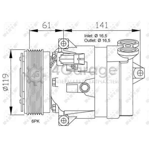 NRF 32021 Компрессор кондиционер EASY FIT