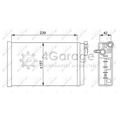 NRF 58640 Теплообменник отопление салона