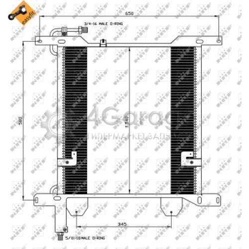 NRF 35837 Конденсатор кондиционер EASY FIT