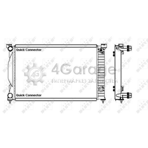 NRF 50543 Радиатор охлаждение двигателя