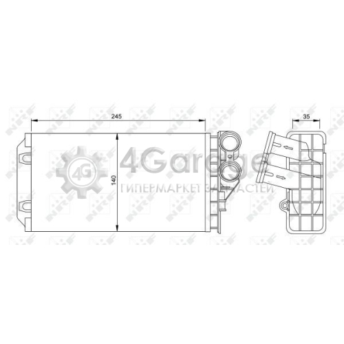 NRF 54251 Теплообменник отопление салона EASY FIT