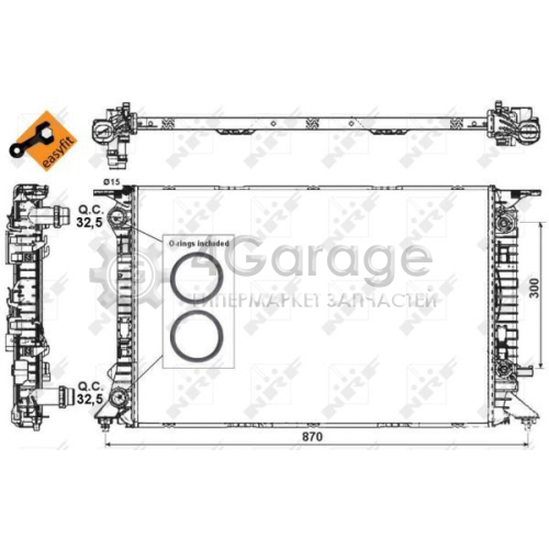 NRF 53718 Радиатор охлаждение двигателя EASY FIT