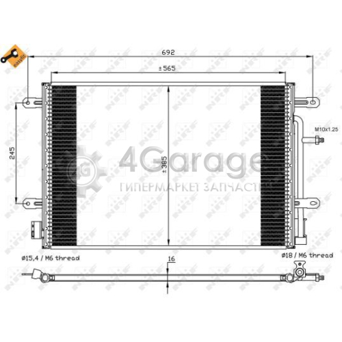 NRF 35560 Конденсатор кондиционер EASY FIT