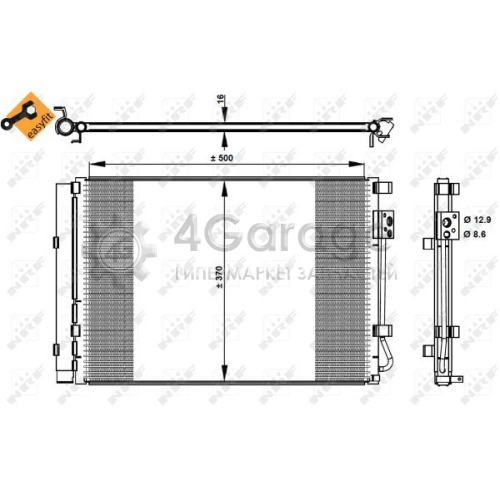 NRF 35997 Конденсатор кондиционер EASY FIT