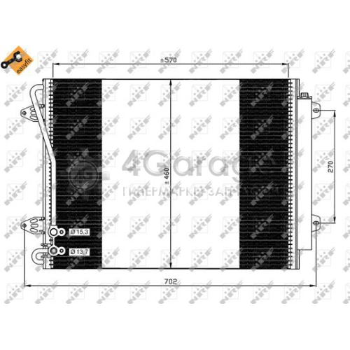 NRF 35613 Конденсатор кондиционер EASY FIT