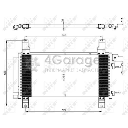 NRF 35464 Конденсатор кондиционер EASY FIT