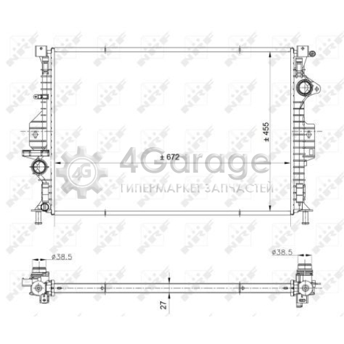 NRF 53812 Радиатор охлаждение двигателя EASY FIT