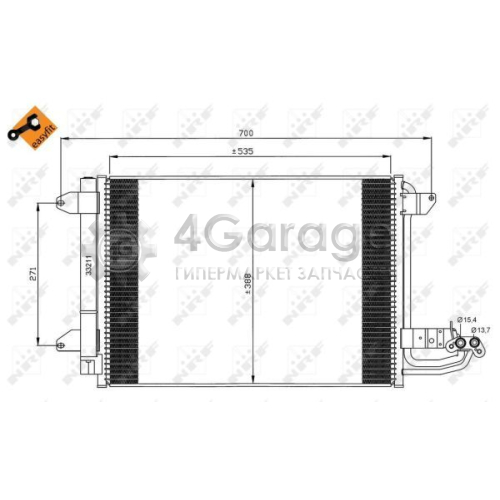 NRF 35520 Конденсатор кондиционер EASY FIT