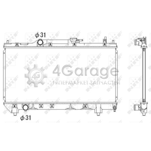 NRF 53266 Радиатор охлаждение двигателя