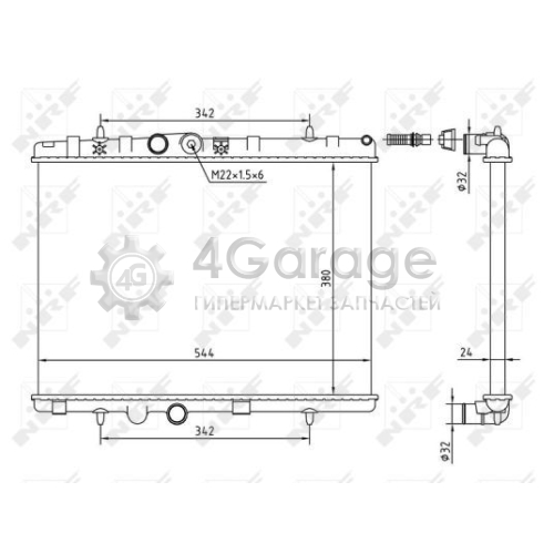 NRF 58226A Радиатор охлаждение двигателя Economy Class