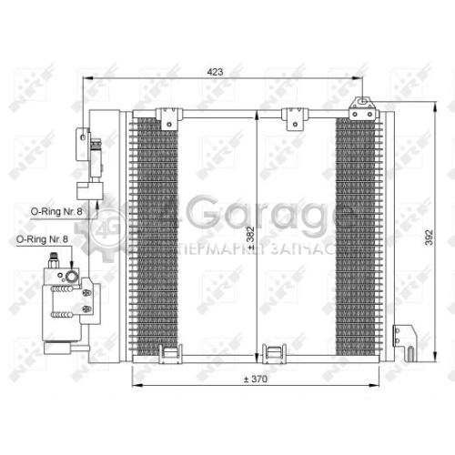 NRF 35302 Конденсатор кондиционер EASY FIT