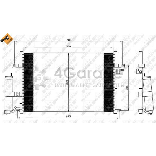 NRF 35573 Конденсатор кондиционер EASY FIT