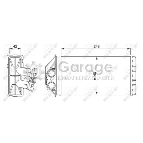 NRF 53561 Теплообменник отопление салона в Красноярске